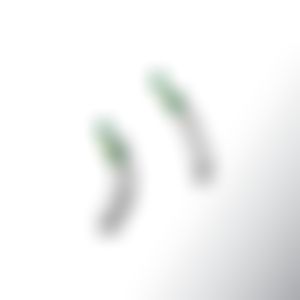 Серьги-пусеты с изумрудами и бриллиантами в белом золоте, 1.152 карата.