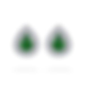 Пусеты из белого золота с цаворитами 0.98 и 0.88 карат.