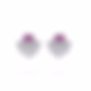 Stud earrings with spinel "oval" 1.19 ct
