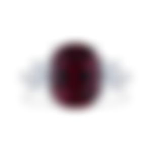 Кольцо с гранатом родолитом 4.07 карат в белом золоте