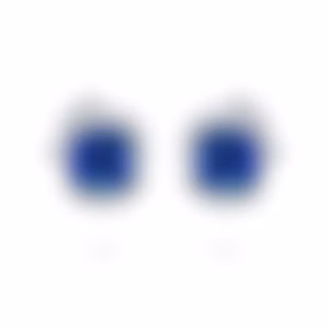 Stud earrings with sapphire "cushion" 4.95 ct Blue Sri Lanka GRS