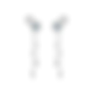 Серьги из белого золота с аквамаринами и бриллиантами 0.645 карата.