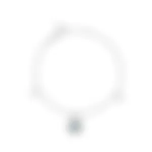 Браслет из белого золота с бриллиантом 0.453 кт и аквамарином