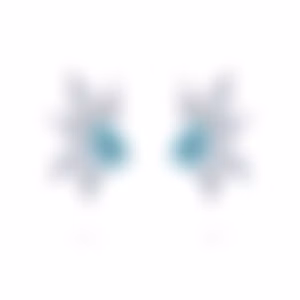 Пусеты из белого золота с турмалинами Параиба 0.42 и 0.32 карата