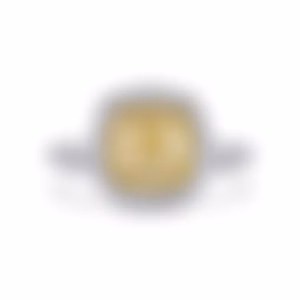 Кольцо из белого золота с желтым бриллиантом 1.6 карат