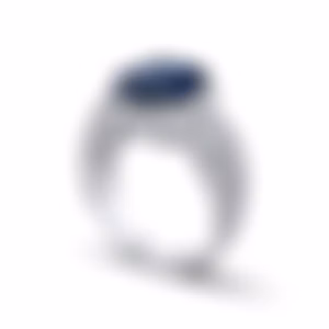 Ring with sapphire 5.99 ct Vivid Blue (Heated) Madagascar GRS/GFCO