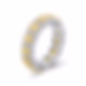 Кольцо-дорожка из белого золота с желтыми бриллиантами 2.732 карата