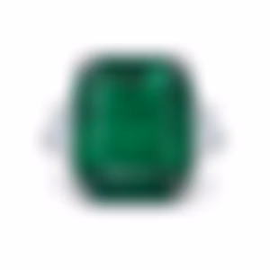 Кольцо с крупным изумрудом 13.28 карат в белом золоте