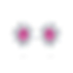 Пусеты из белого золота с шпинелями 0.76 и 0.68 карат