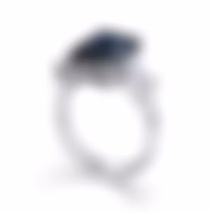 Ring with spinel "octagon" 4.59 ct Blue GIA
