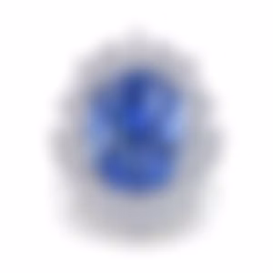 Кольцо с крупным сапфиром 11.8 карат в белом золоте