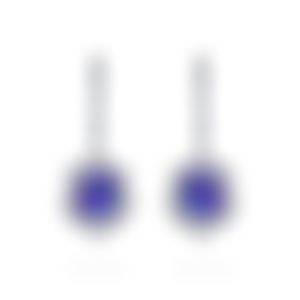 Серьги с танзанитами "кушон" 2.14 кт Violet Blue и 1.94 кт Violet Blue Танзания GFCO