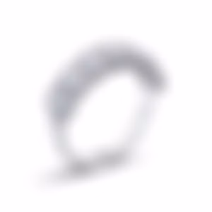 Кольцо-дорожка с бриллиантами 0.906 карат из белого золота, центральный 0.593 кт