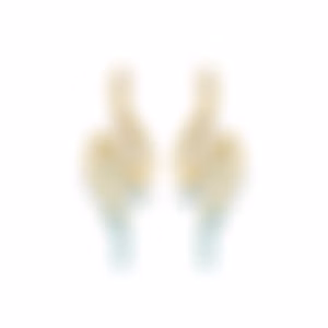 Пусеты-змеи из желтого золота с бриллиантами и топазами, 1.213 карата.