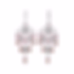 Серьги-шандельеры «Масти» с бриллиантами, рубинами и гранатами.