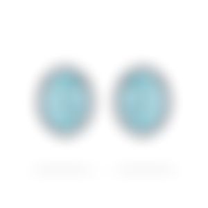 Пусеты с турмалинами Параиба в белом золоте, 0.84 и 0.90 карат.