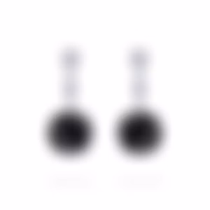 Серьги из белого золота с черными бриллиантами 10.07 и 11.62 карата