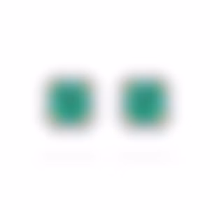 Earrings with emerald "octagon" 8.3 ct Green (Minor) Columbia GRS
