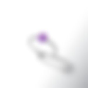 Кольцо из белого золота с аметистом и бриллиантами 0.48 карат