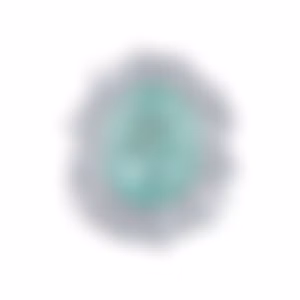 Ring with turmaline Paraibas "oval" 11.05 ct Green (Clarity Enhanced (F1)) Mozambique GIA