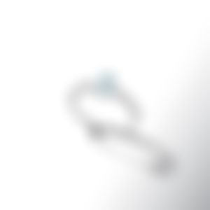 Кольцо с белым золотом, топазом и бриллиантом 0.7 карата