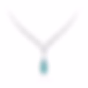 Колье из белого золота с турмалином Параиба 6.67 карат