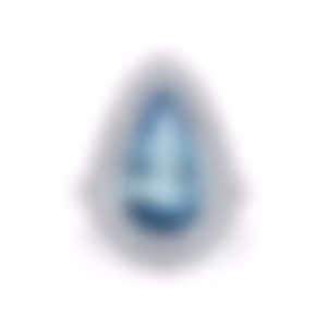 Ring with aquamarine "pear" 5.42 ct Santa Maria (No treatment) GRS