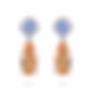 Пусеты из белого золота с топазами 2.80 и 2.65 карата