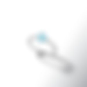 Кольцо из белого золота с топазом и бриллиантом 0.48 карат