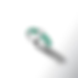 Кольцо на мизинец из белого золота с бриллиантом 0.3 кт и изумрудами