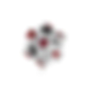 Кольцо «Сердца» с шпинелью и гранатом 7.897 карат в белом золоте