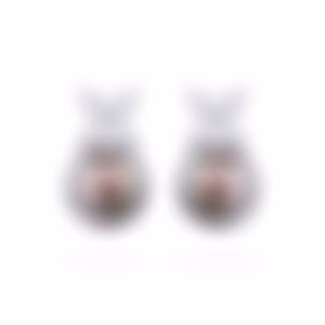 Серьги из белого золота с коричневым жемчугом 9.86 и 10.01 карат