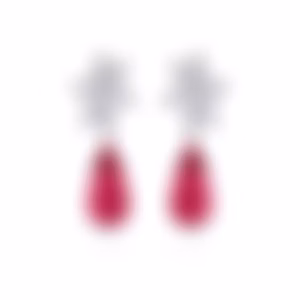 Пусеты из белого золота с двумя шпинелями весом 2.62 и 2.65 карата