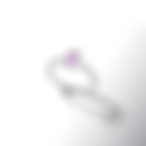 Кольцо с аметистом 0.56 кт и бриллиантами в белом золоте