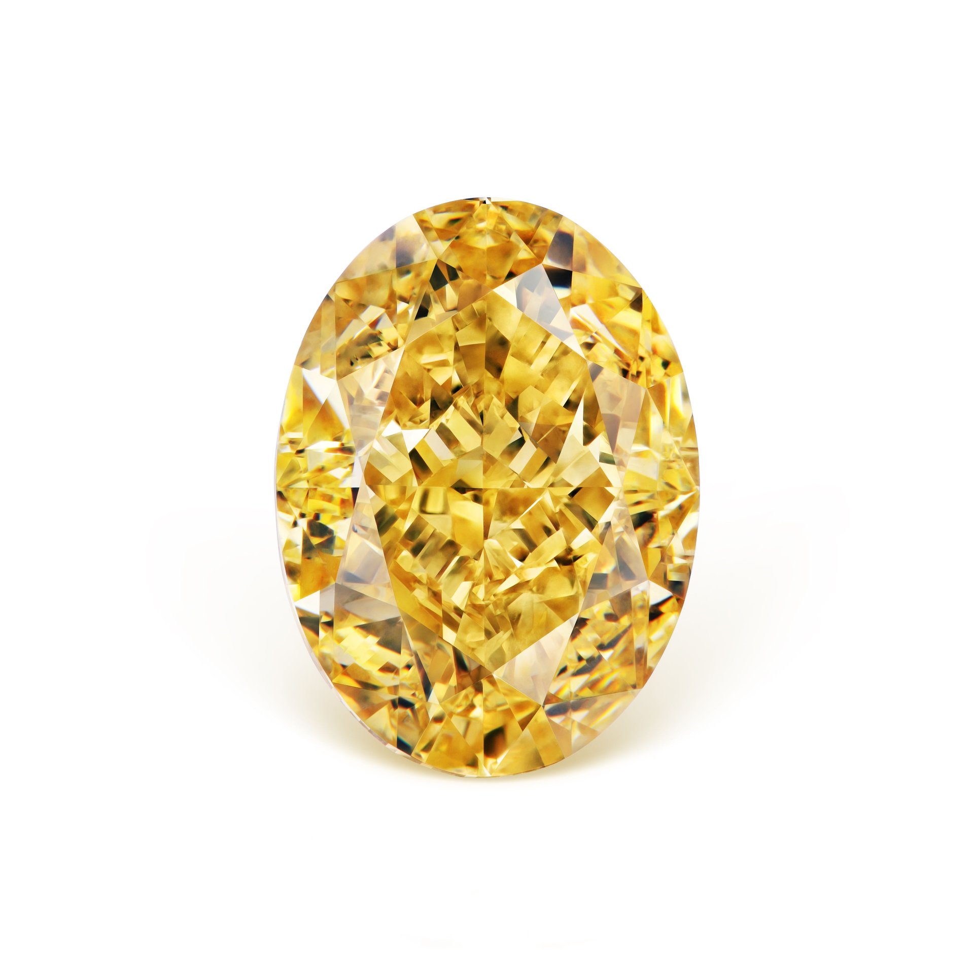 Кольцо с желтым бриллиантом 7.22 карата в элегантном дизайне.