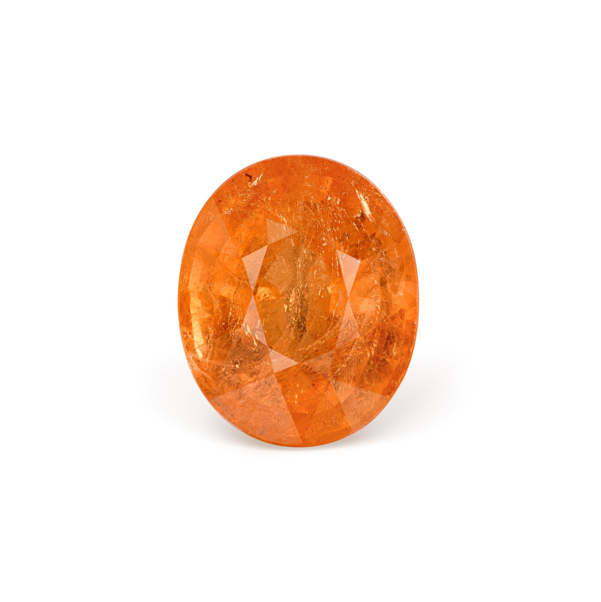 Гранат спессартин 6.10 карат, яркий оранжево-красный камень