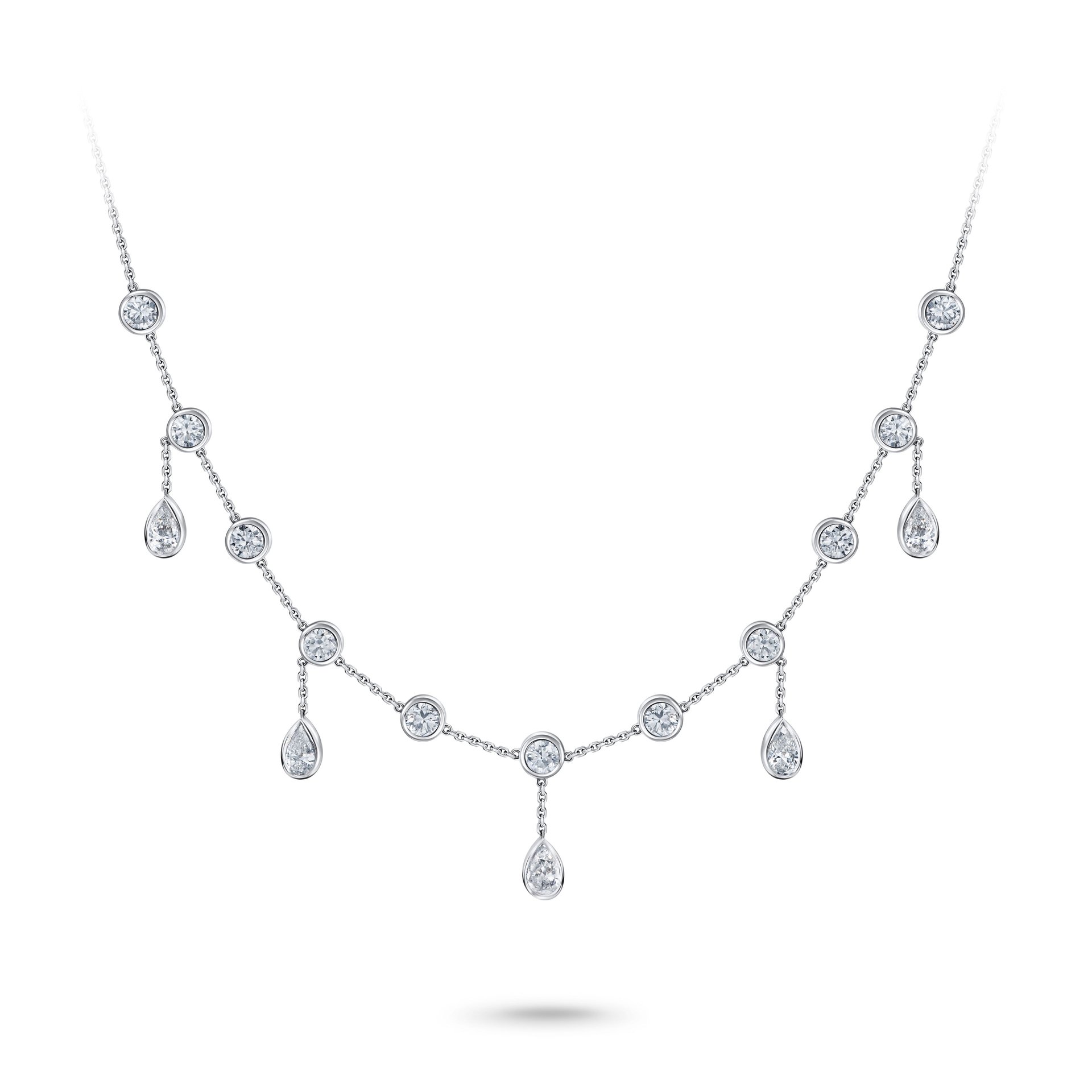 Колье с бриллиантом 2.06 карат в белом золоте от Parure Atelier