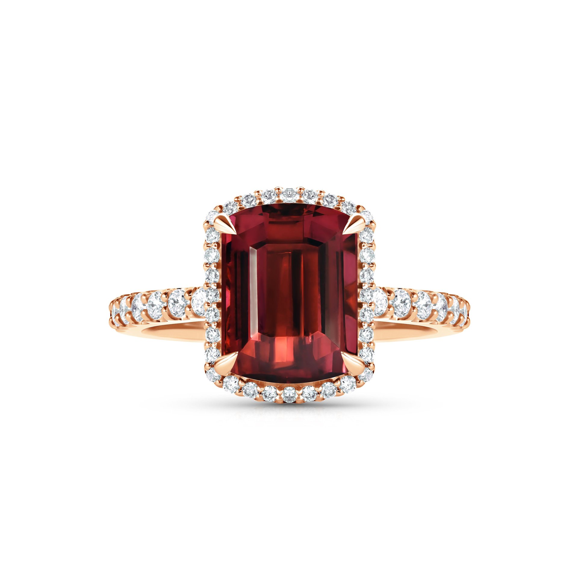 Кольцо с турмалином 2.88 карата в розовом золоте от Parure Atelier