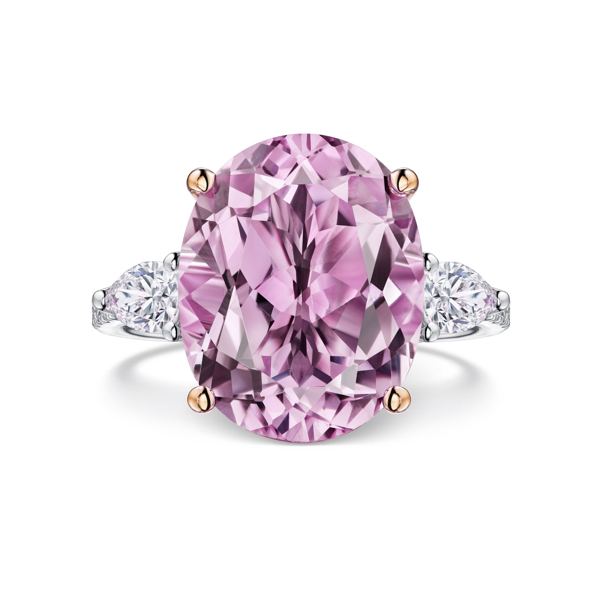 Кольцо с морганитом 5.44 карата в белом золоте от Parure Atelier