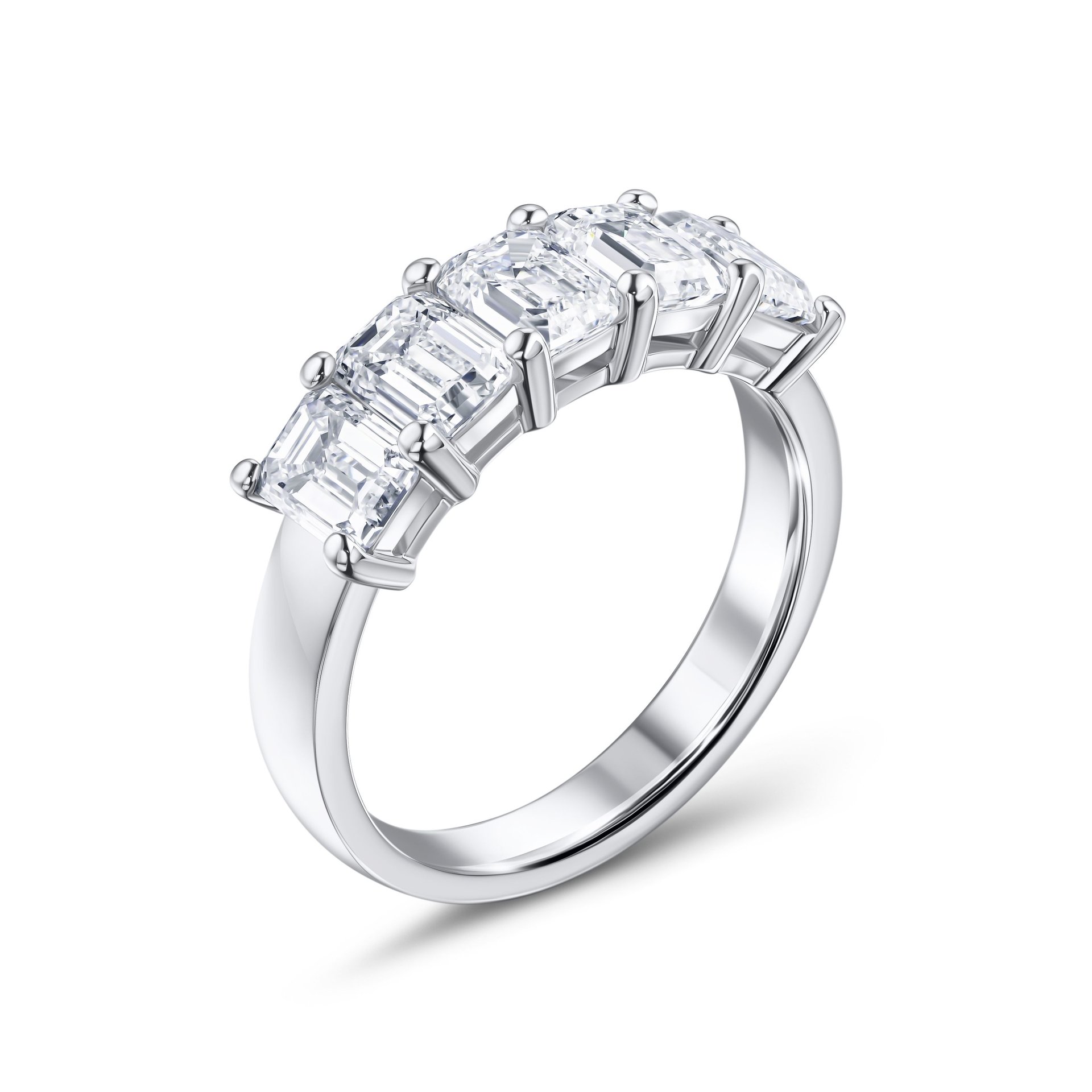 Кольцо-дорожка из белого золота с бриллиантами 1.50 карат