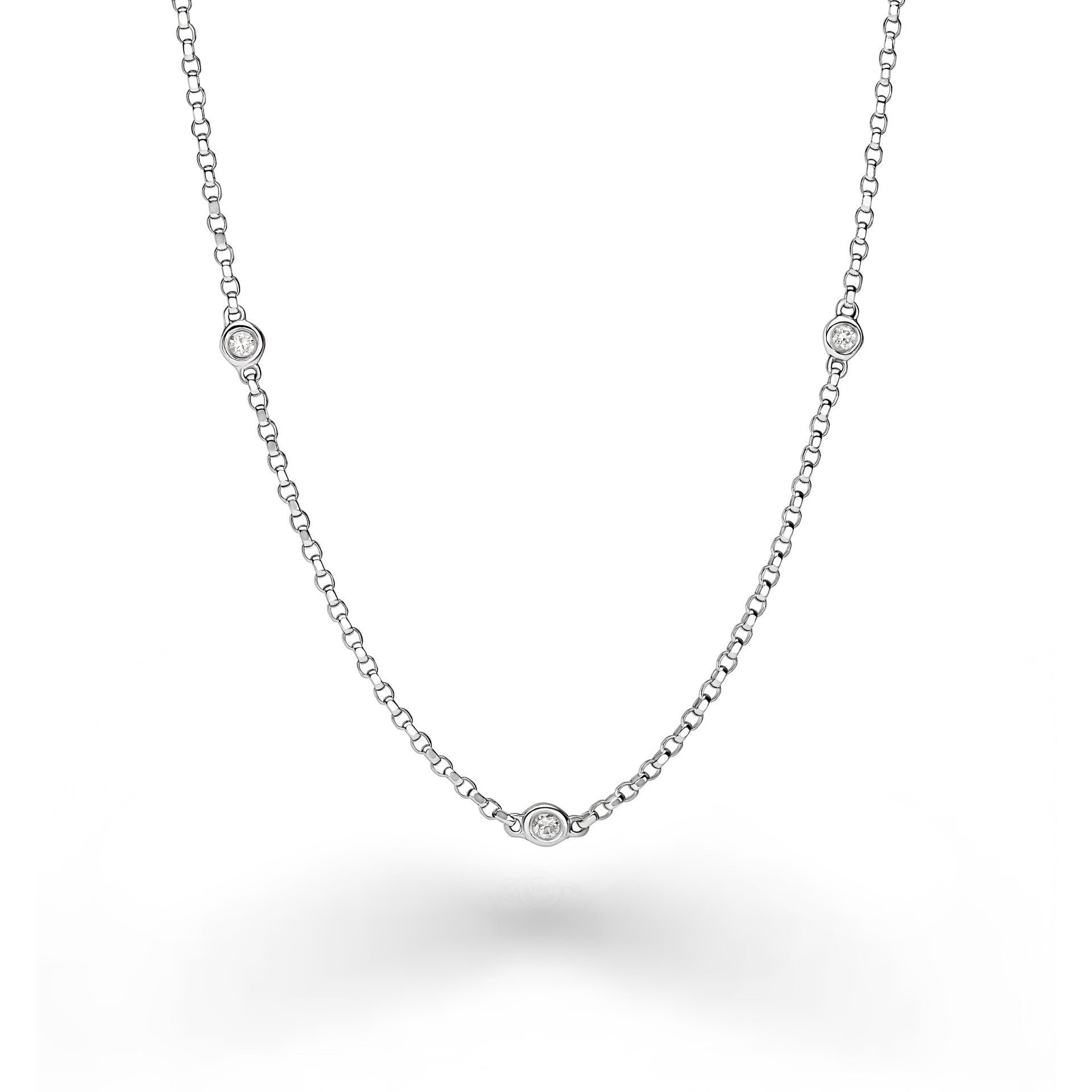 Колье с бриллиантом в белом золоте от Parure Atelier