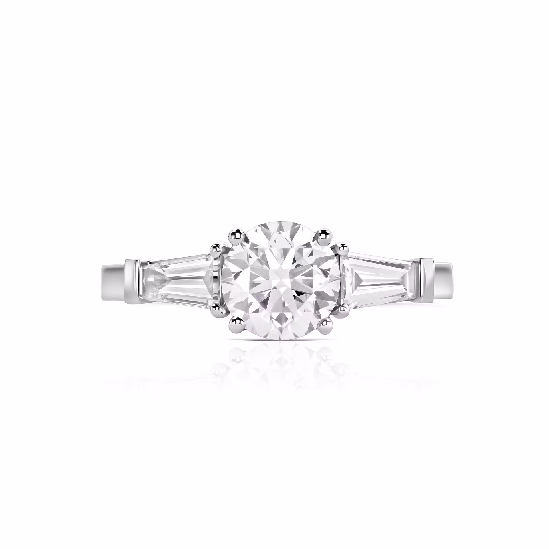 Кольцо с бриллиантом 1 карат на белом золоте от Parure Atelier