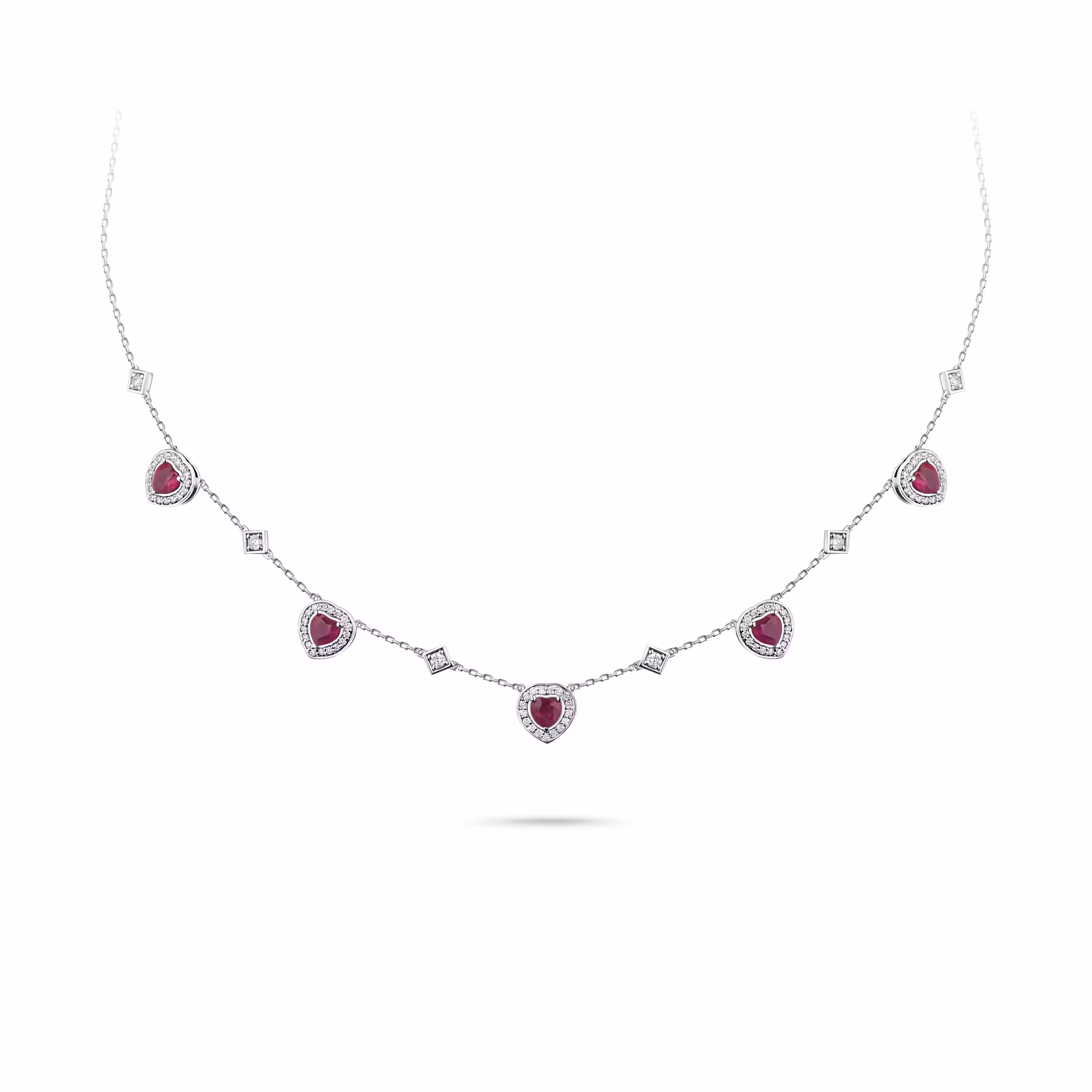 Колье с рубином 1.56 карат из белого золота, украшение Parure Atelier