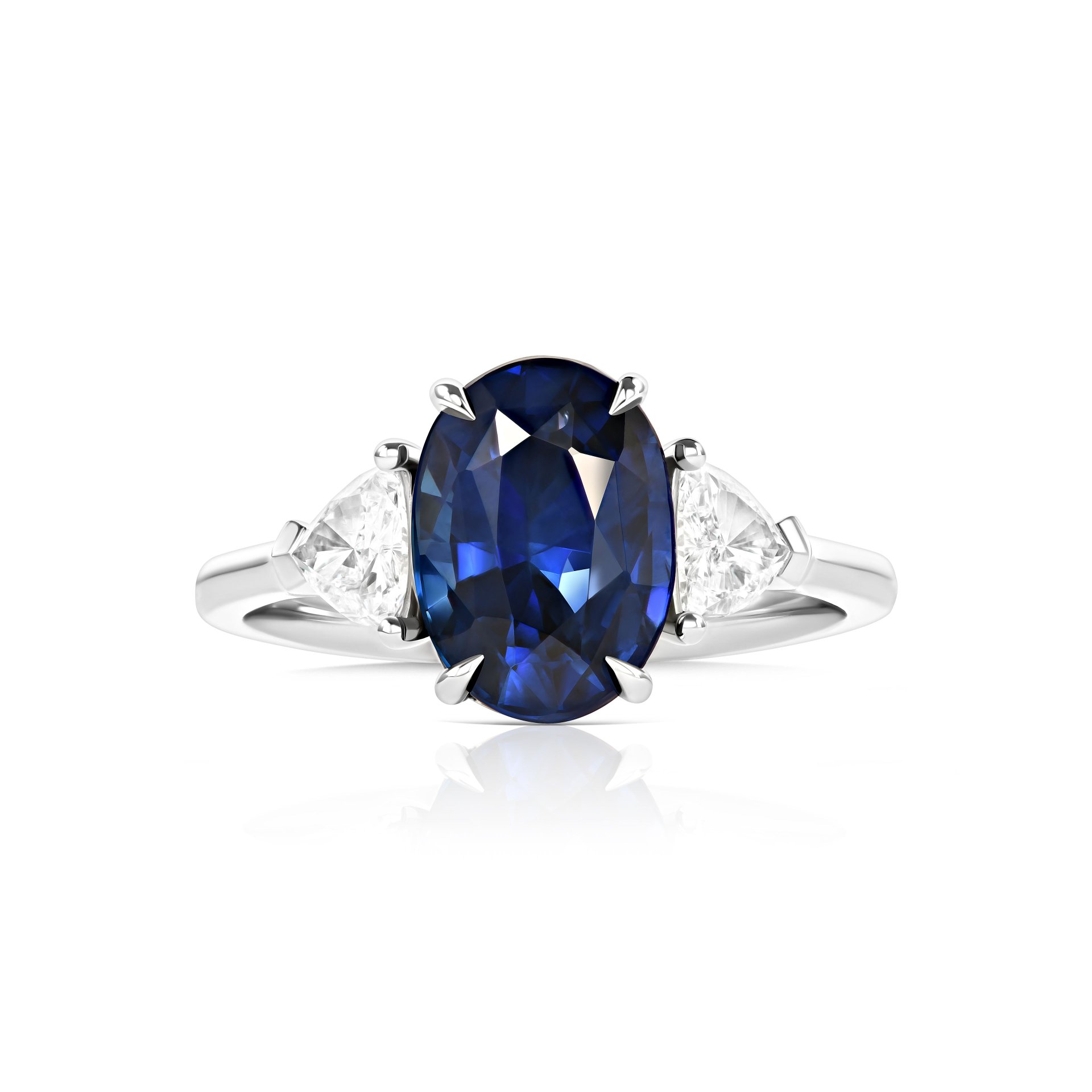 Кольцо из белого золота с сапфиром 3.16 карата, дизайн Parure Atelier