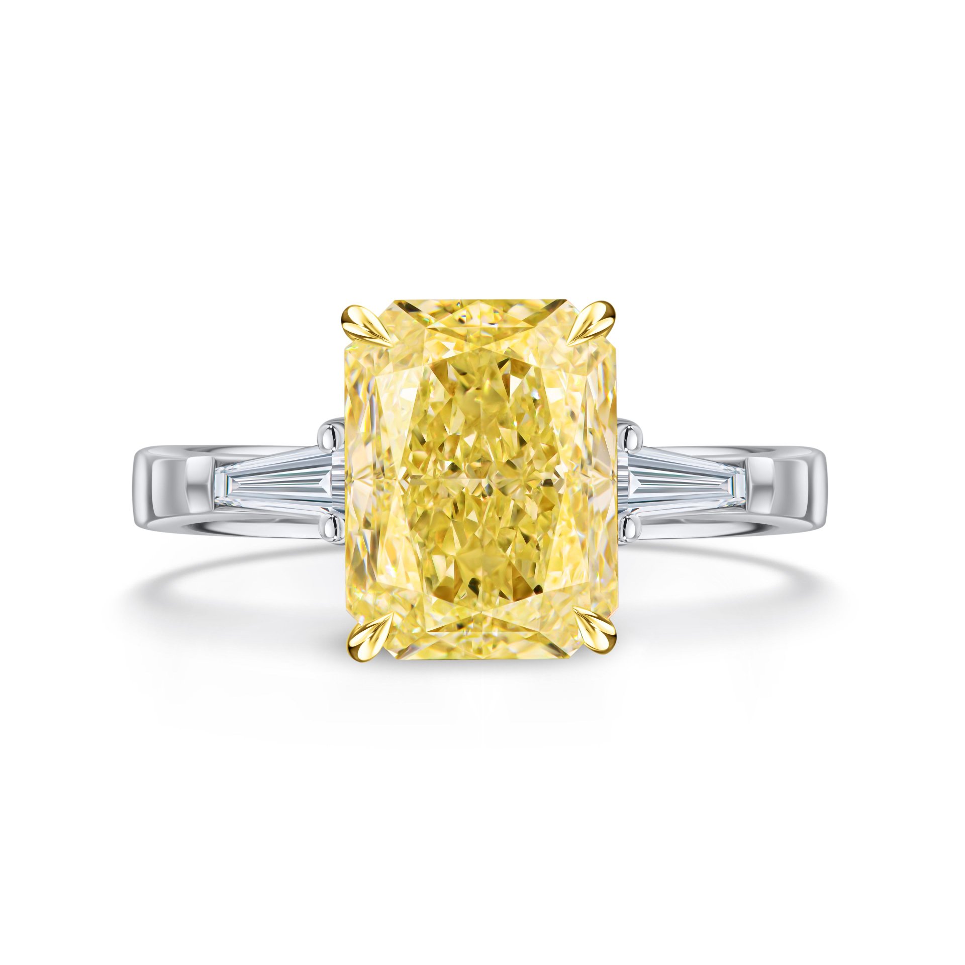 Кольцо с желтым бриллиантом 3.58 карат в белом золоте от Parure Atelier