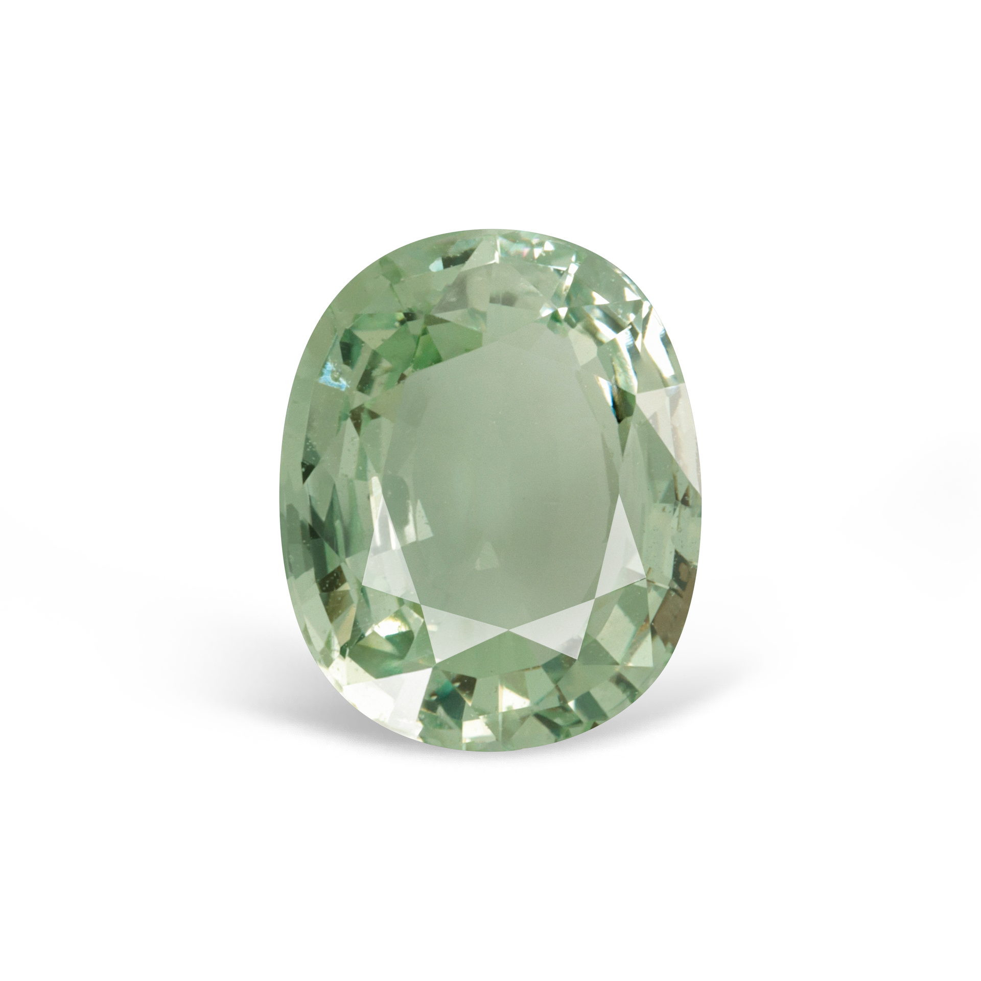 Сапфир сине-зеленого цвета весом 2.65 карата, ювелирное украшение Parure Atelier