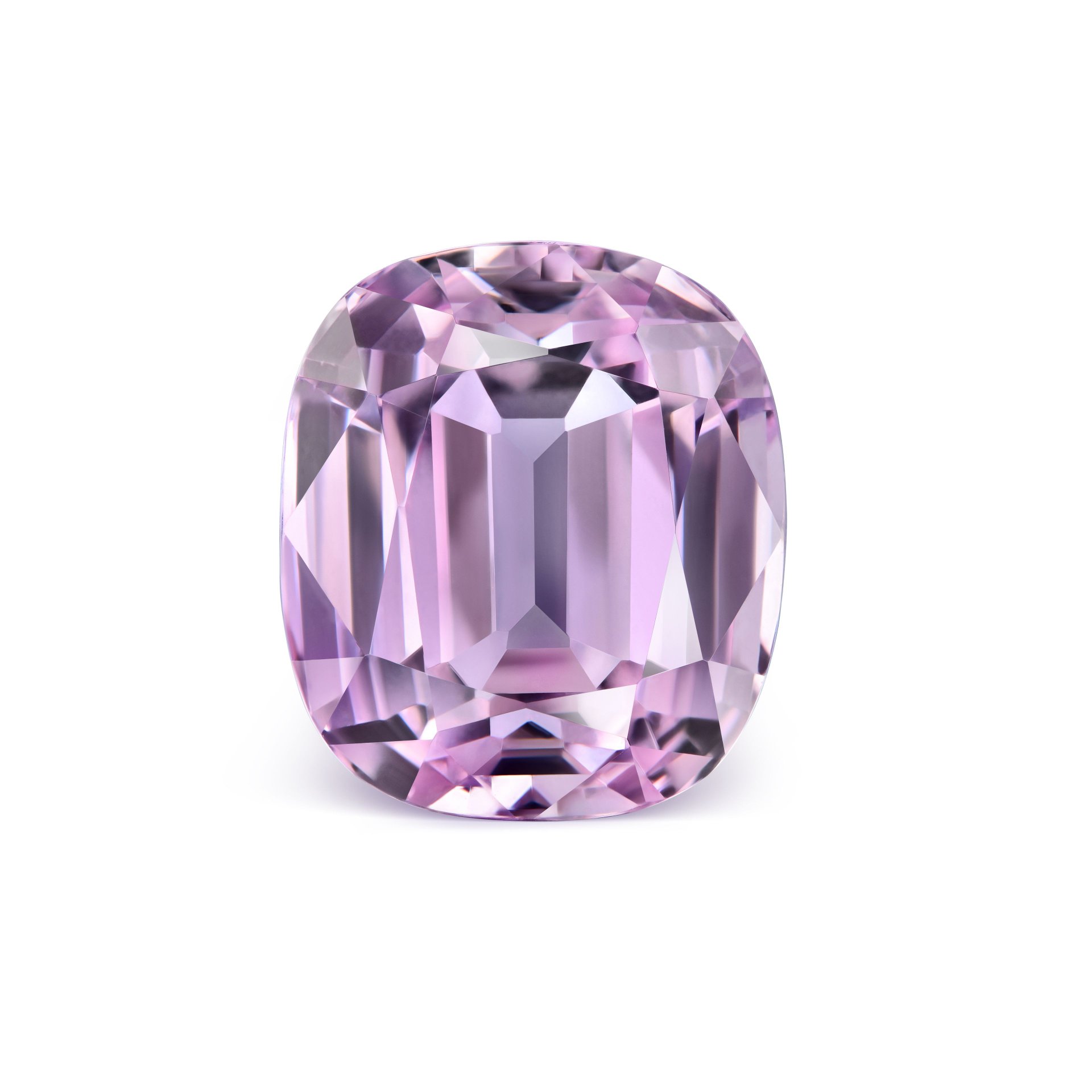 Кольцо с кунцитом 14.69 карат в элегантном дизайне.