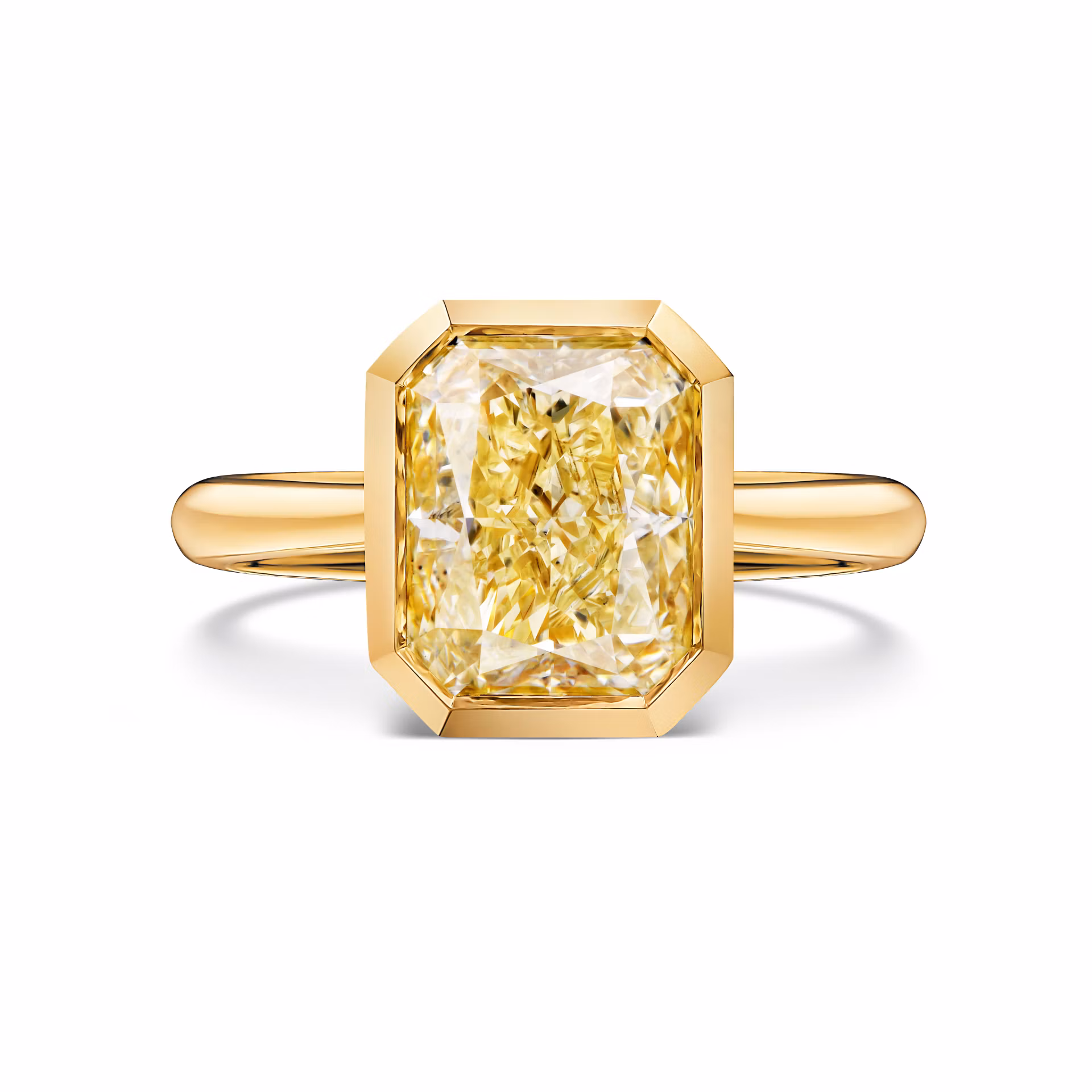 Кольцо с желтым бриллиантом 2.51 карат в желтом золоте, Parure Atelier