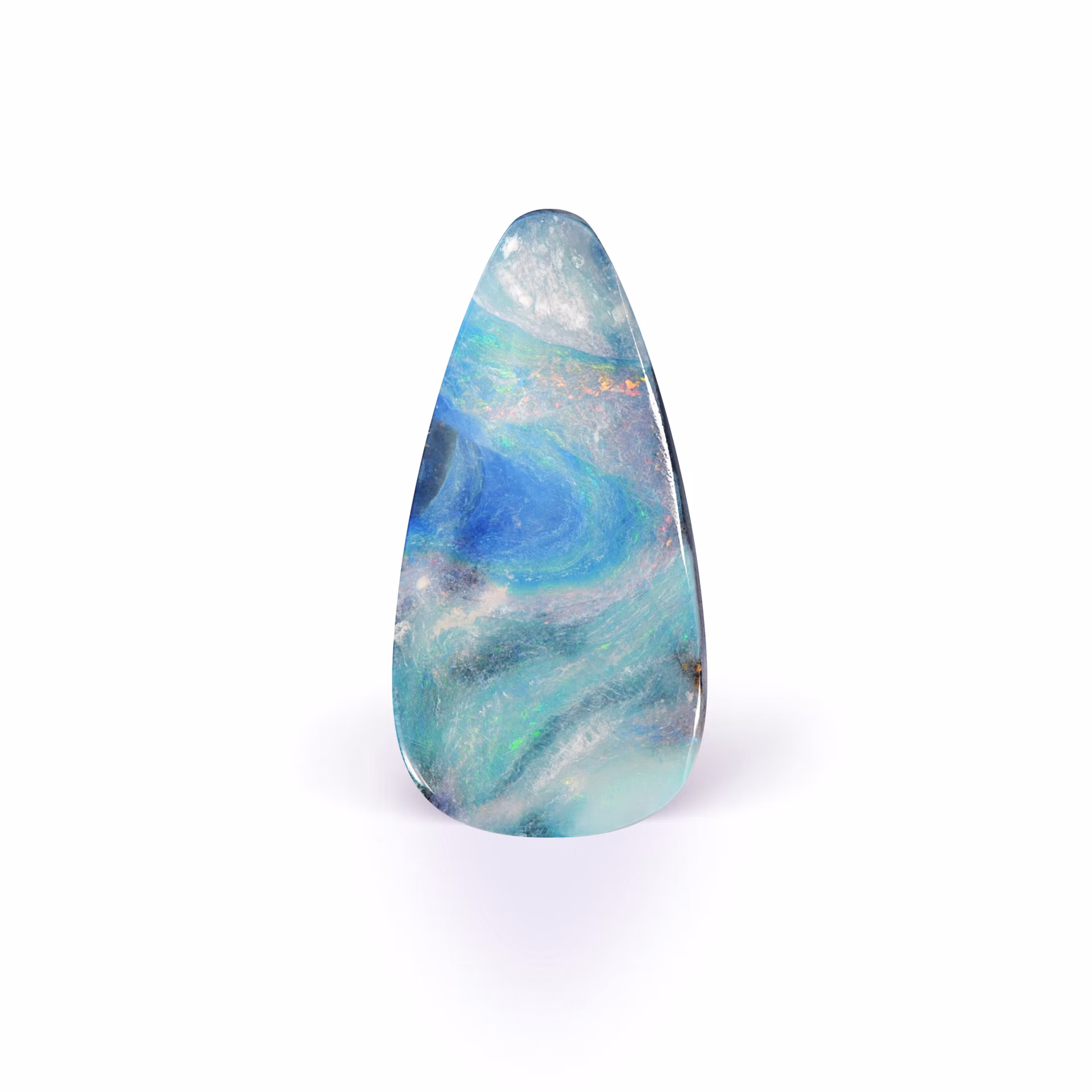 Болдер-опал 8.26 карата крупным планом, натуральный камень