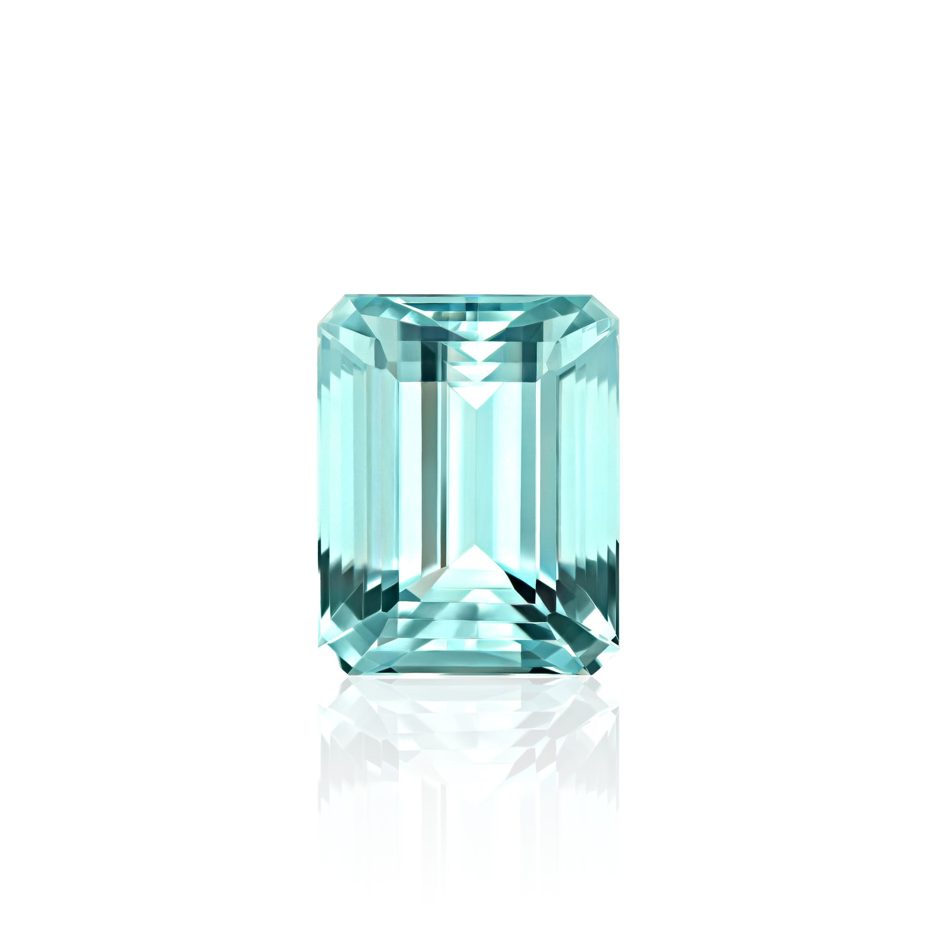 Аквамарин 17.10 карата крупный голубой драгоценный камень